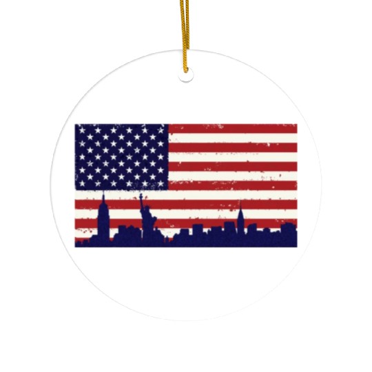 US Flag Freedom liberty peace Ceramic Ornaments