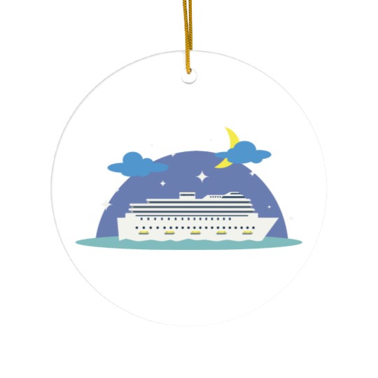cruise ship Ceramic Ornaments