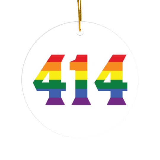 Gay Pride 414 Milwaukee Area Code Ceramic Ornaments