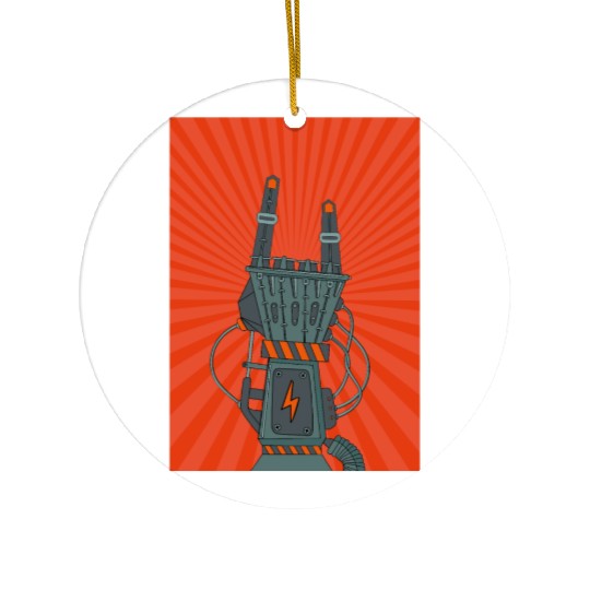 hard rock horns robot Ceramic Ornaments