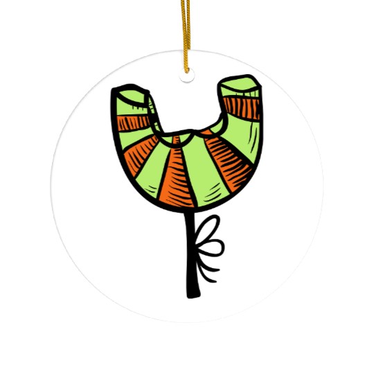 Croissant "Y" Ceramic Ornaments