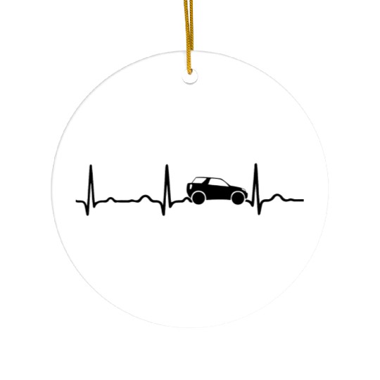 GIFT - ECG JEEP BLACK Ceramic Ornaments