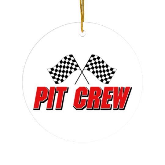 Pit Crew Racing Team Sports Racers Track Pit Stops Ceramic Ornaments