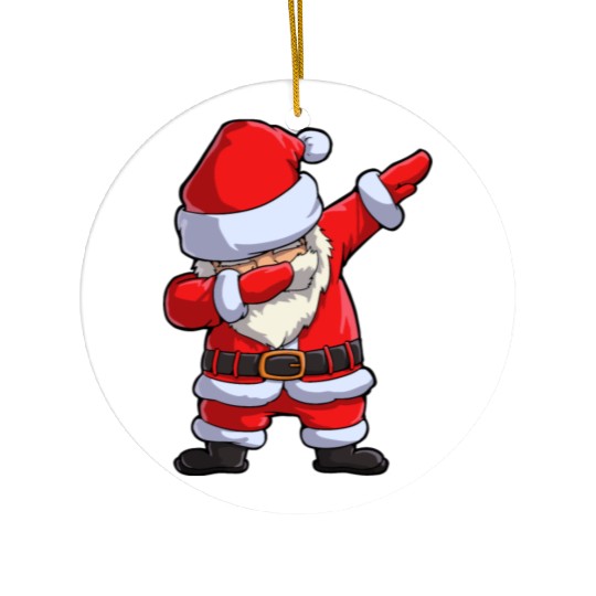 Dabbing santa claus Ceramic Ornaments
