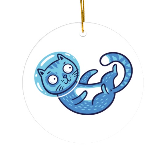 Space cat Ceramic Ornaments