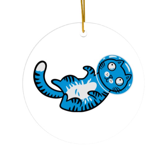 Space cat Ceramic Ornaments