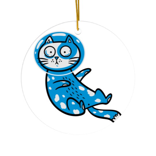 Space cat Ceramic Ornaments