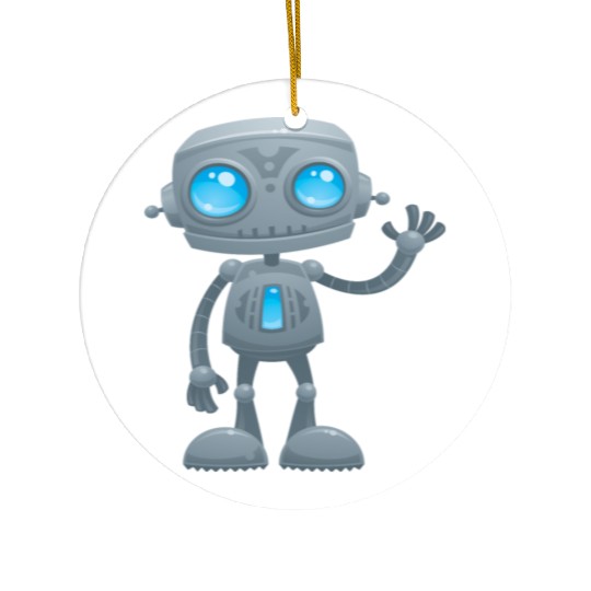 Waving Robot Ceramic Ornaments