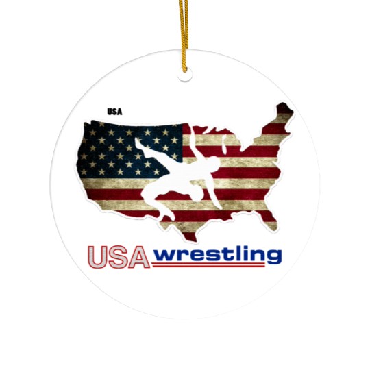 USA Wrestling Ceramic Ornaments