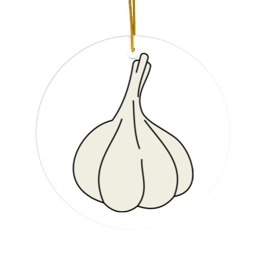 garlic knoblauch veggie vegetable gemuese2 Ceramic Ornaments