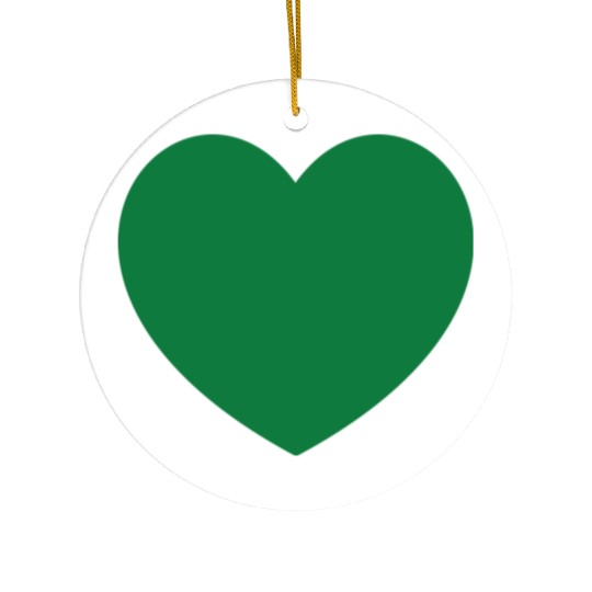 Dark Green Heart Ceramic Ornaments