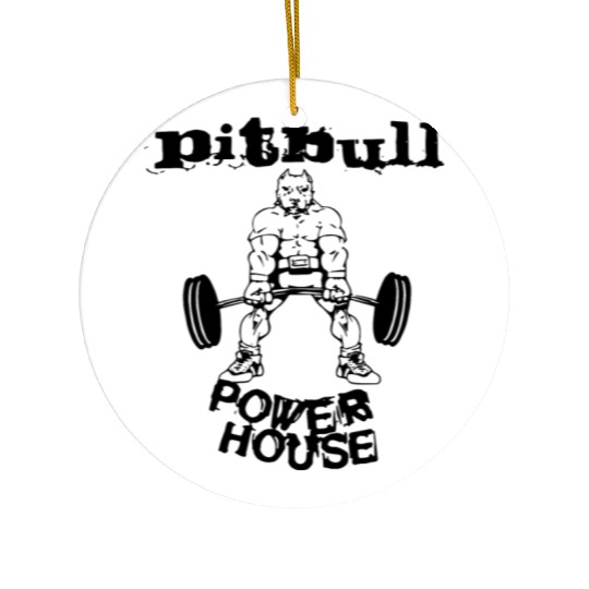 Pitbull Powerhouse Bodybuilding Workout Gym Ceramic Ornaments