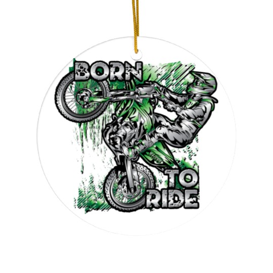 Supercross Born To Ride Ceramic Ornaments