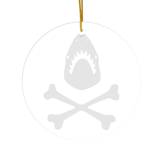 Shark crossbones Ceramic Ornaments