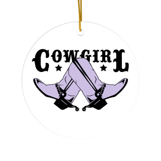 Western Girl Ceramic Ornaments