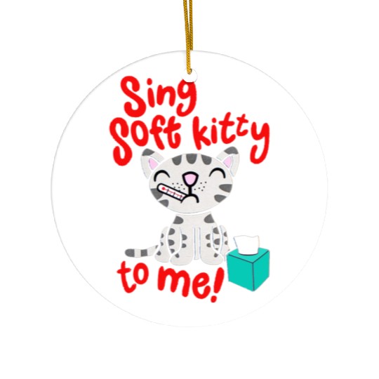 Theory Sing Soft Kitty Song Ceramic Ornaments