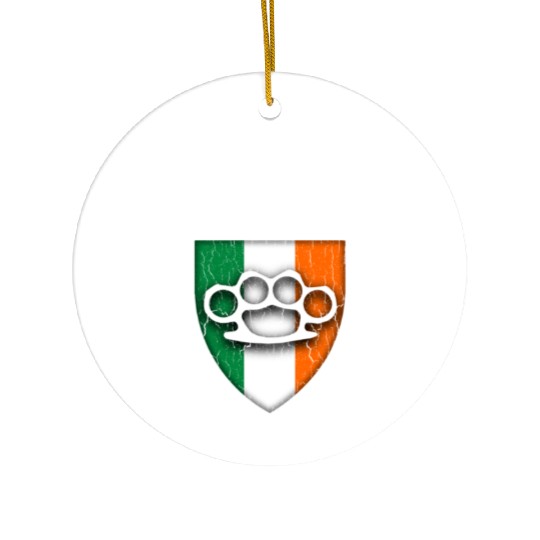 Irish Hooligan Crest vintage distressed look Ceramic Ornaments