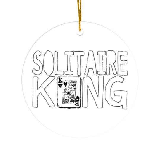 Solitaire King Card Games Fun Ceramic Ornaments