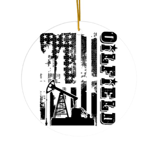 Oilfield Ceramic Ornaments - Oilfield Flag Ceramic Ornaments