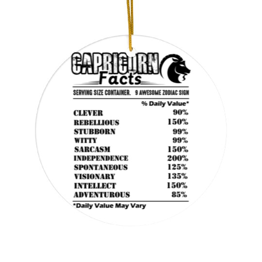 Capricorn Ceramic Ornaments - Capricorn Facts Ceramic Ornaments