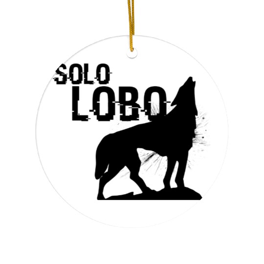 Solo Lobo - Lone wolf spanish Ceramic Ornaments