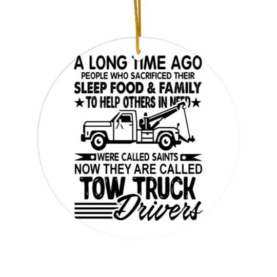 Tow Truck Drivers Ceramic Ornaments