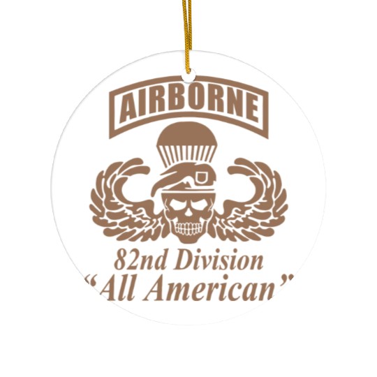 US Army 82nd Airborne Ceramic Ornaments