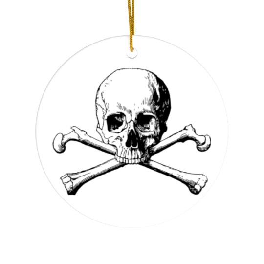 crossbones skull Ceramic Ornaments