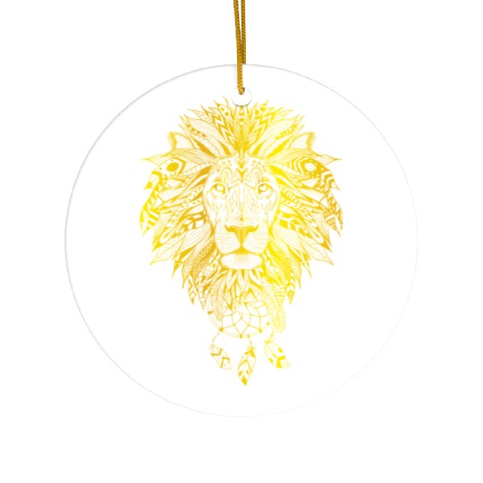 Gold Lion Ceramic Ornaments