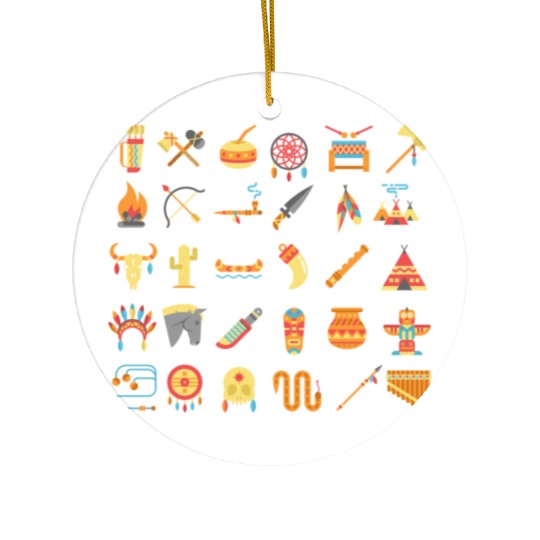 Native American culture/Native American Clothing Ceramic Ornaments