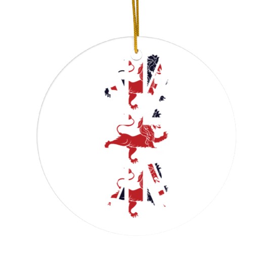 Union Jack Three Lions United Kingdom Great Flag Ceramic Ornaments