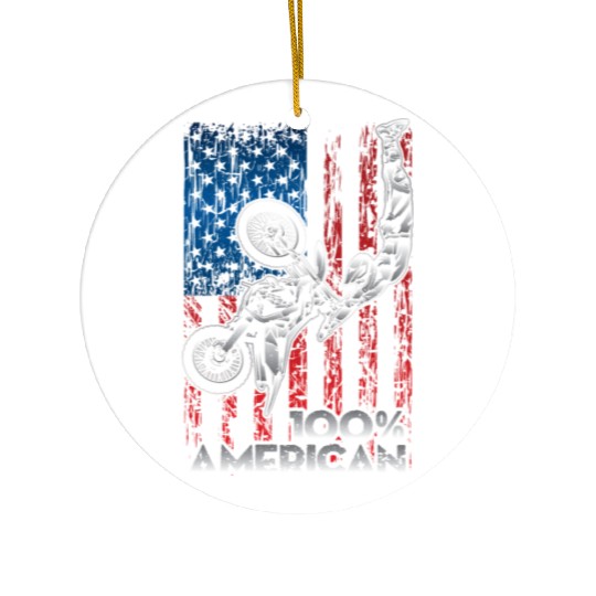 American Motocross USA Ceramic Ornaments