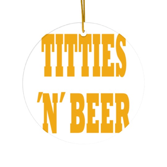 TITTIES N BEER Ceramic Ornaments