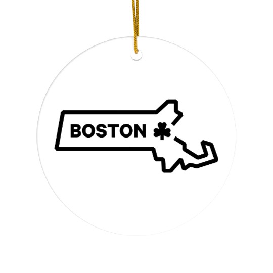 Boston Basketball Ceramic Ornaments