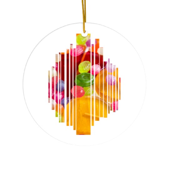 Funny biscuit calorie lollipop chocolate muffin Ceramic Ornaments