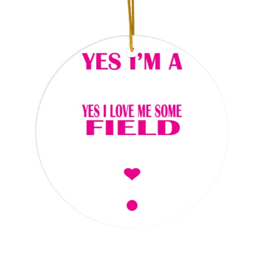 Field hockey girl Ceramic Ornaments