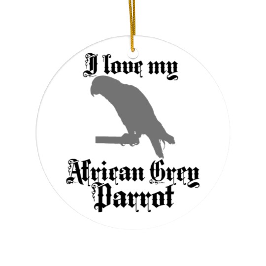 grey parrot Ceramic Ornaments