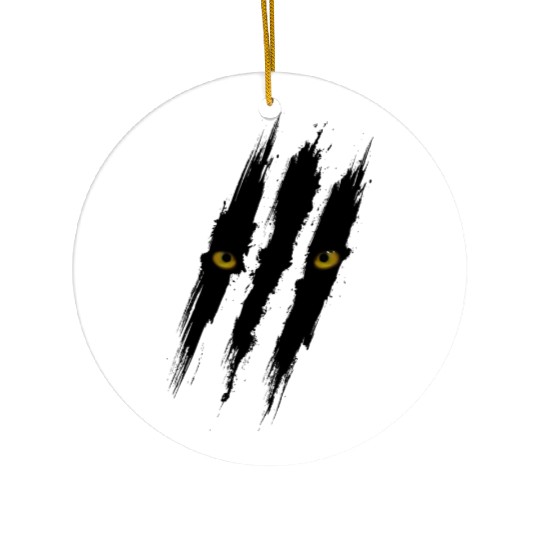 Black Panther Scratch Ceramic Ornaments