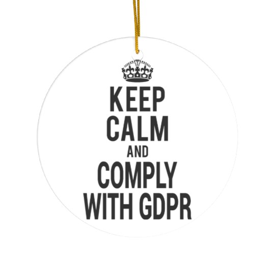 Keep Calm and Comply with GDPR for Translators Ceramic Ornaments