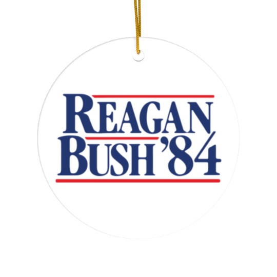 Reagan Bush '84 Ceramic Ornaments