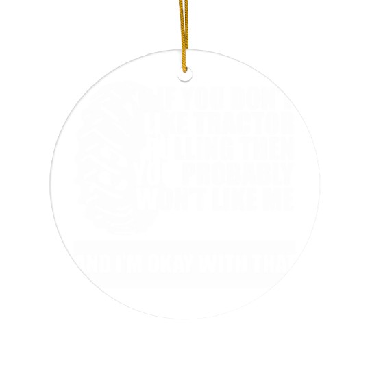 Tractor Pulling Farm Lover Ceramic Ornaments