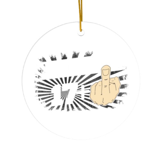 I Am 17 Plus One Middle Finger Funny 18th Birthday Ceramic Ornaments