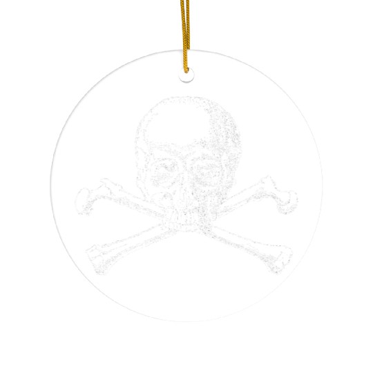 Skull and Crossbones Ceramic Ornaments