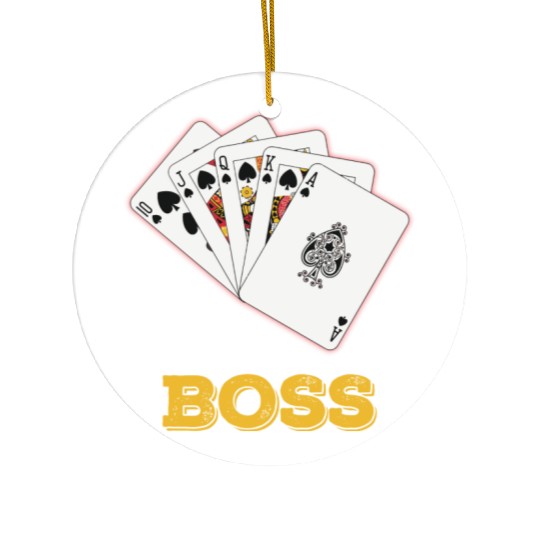 Boss Jack Queen King Ace Funny Gift Ceramic Ornaments