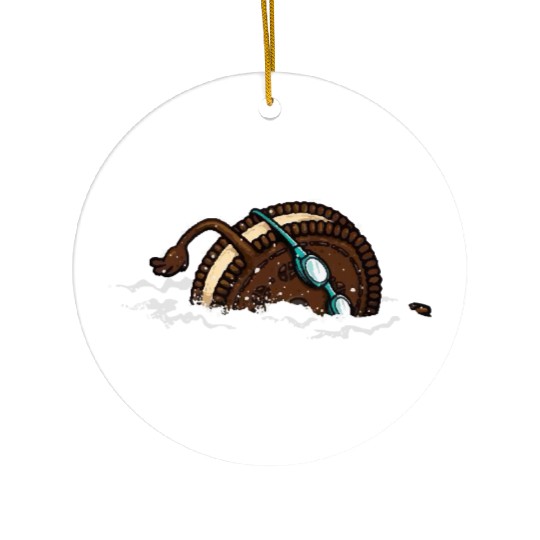 Funny Swimming Oreo Ceramic Ornaments