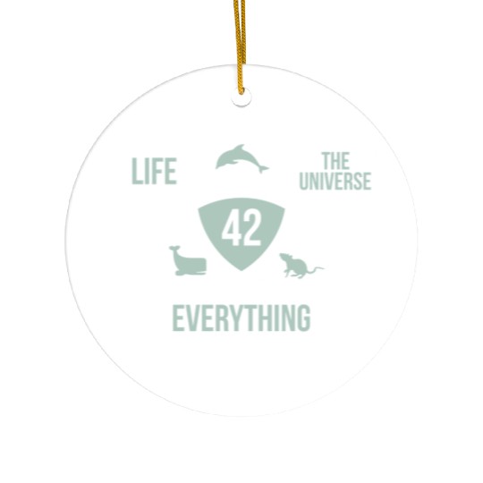 42 Answer to Everything Universe Life Circle Ceramic Ornaments