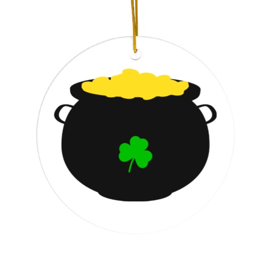 Pot of Gold St Patricks Day Ceramic Ornaments