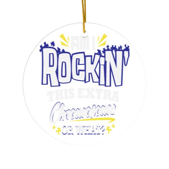 Down Syndrome Awareness Support Trisomy 21 Gift Ceramic Ornaments