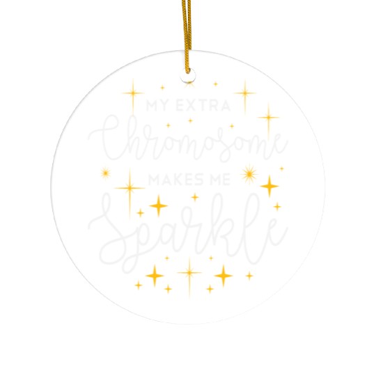 Down Syndrome Awareness Support Trisomy 21 Gift Ceramic Ornaments