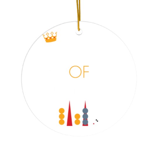 Queen of Backgammon Ceramic Ornaments Board Game Backgammon